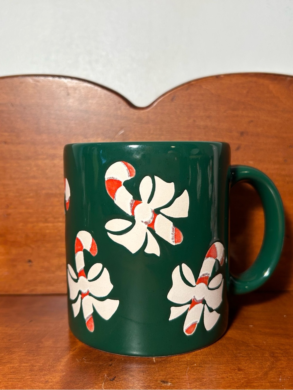 Quantity 1 - Vintage Waechtersbach Candy Cane Mug 4.75” wide x 3.75” tall